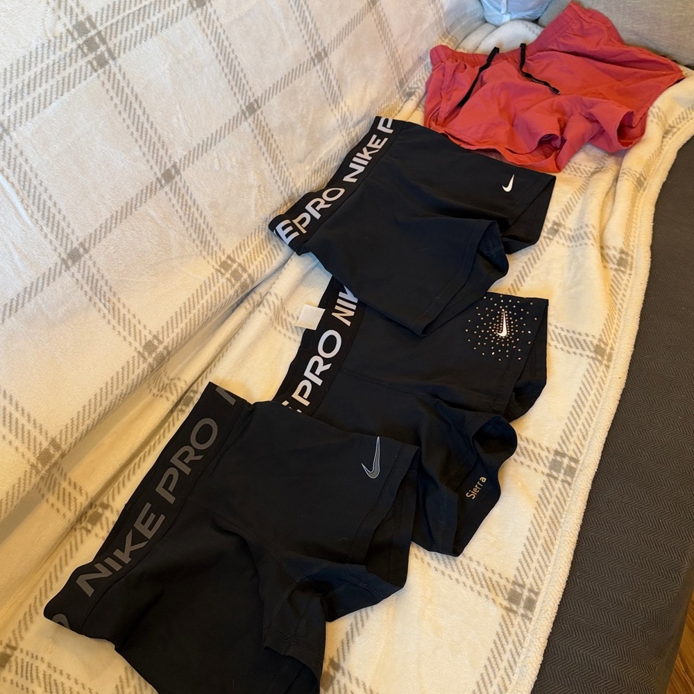 Nike Pro Black and Pink Shorts Collection